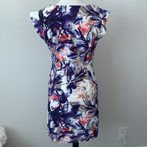 Aryeh Floral Cap Sleeve Mini Dress Sz M - Picture 8 of 8